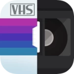 rad vhs- glitch camcorder vhs vintage photo editor android application logo